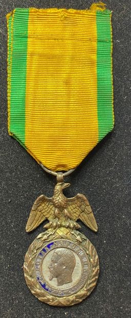 Médaille militaire, 2e type en argent vermeil...