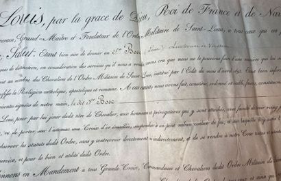 Order of Saint-Louis - Restoration, letters...