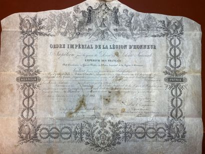 Légion d'honneur - Lot de quatre documents:...
