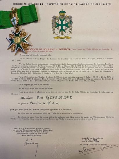 Ordre de Saint-Lazare, croix de commandeur...