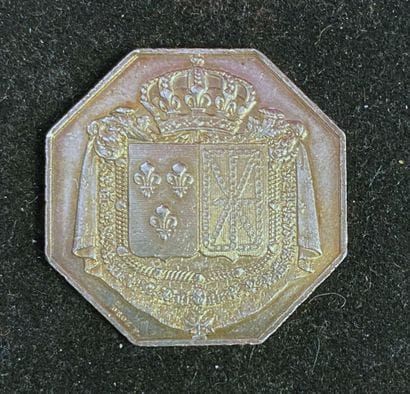 Jeu du Roi, jeton octogonal en argent par...