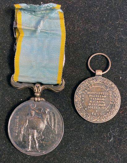 Two medals: United Kingdom, a Crimea medal...