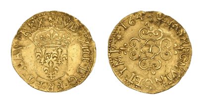 LOUIS XIII (1610-1643)
Gold half shield with...