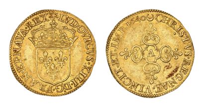 LOUIS XIII (1610-1643)
Gold shield with sun,...