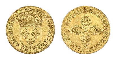 LOUIS XIII (1610-1643)
Gold shield with sun,...