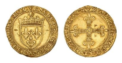 CHARLES VIII (1483-1498)
Écu d'or au soleil....