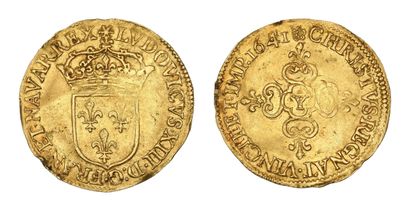 LOUIS XIII (1610-1643)
Gold shield with sun,...