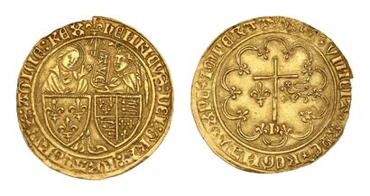 HENRI VI (1422-1453)
Gold salute. Saint-Lô...