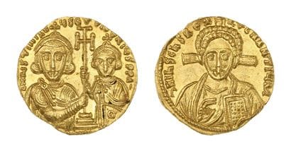 JUSTINIAN II (685-711)
Gold solidus (705-711)....