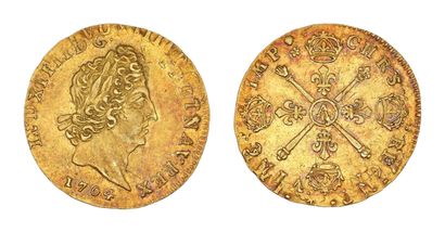 LOUIS XIV (1643-1715)
Half gold louis with...