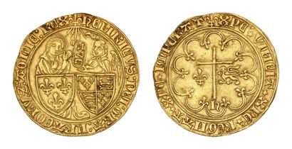 HENRI VI (1422-1453)
Gold salute. Saint-Lô...