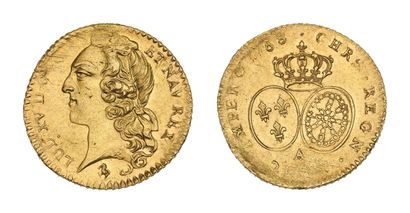 LOUIS XV (1715-1774)
Demi louis d'or au bandeau....