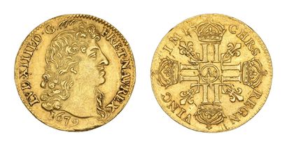 LOUIS XIV (1643-1715)
Louis d'or à la tête...