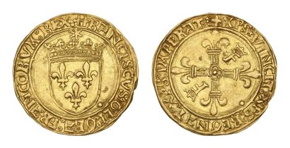 FRANÇOIS Ier (1515-1547)
Écu d'or au soleil,...