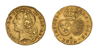 LOUIS XV (1715-1774)
Demi louis d'or au bandeau....