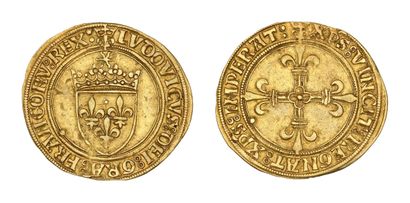 LOUIS XII (1498-1514)
Demi écu d'or au soleil....