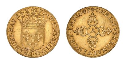LOUIS XIII (1610-1643)
Gold shield with sun,...