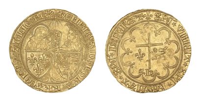 HENRI VI (1422-1453)
Gold salute. Saint-Lô...