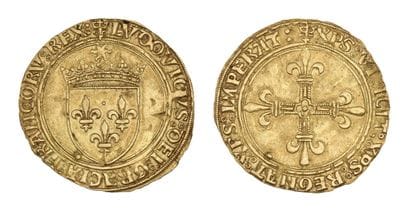 LOUIS XII (1498-1514)
Gold shield with sun....