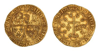 HENRI VI (1422-1453)
Gold salute. Saint-Lô...