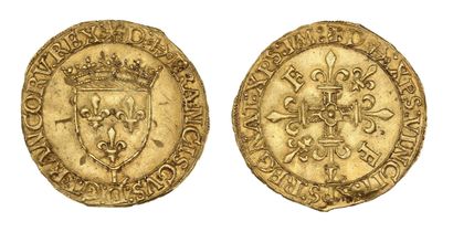 FRENCH I (1515-1547)
Gold shield with sun,...