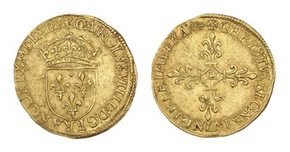 CHARLES IX (1560-1574)
Gold shield with sun....