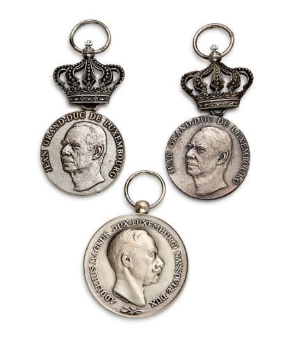 Luxembourg - Lot de trois médailles en bronze...