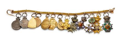 Belgium - World War I, a two-row gold gala...
