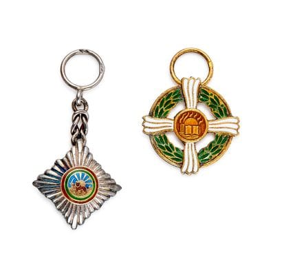 Iran - Set of two miniatures: Order of Homayoun,...