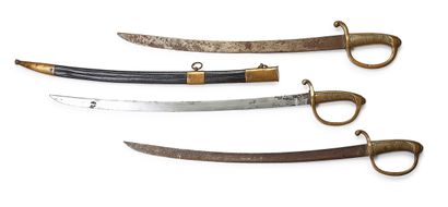 Sabre briquet allemand. 
Poignée en bronze,...