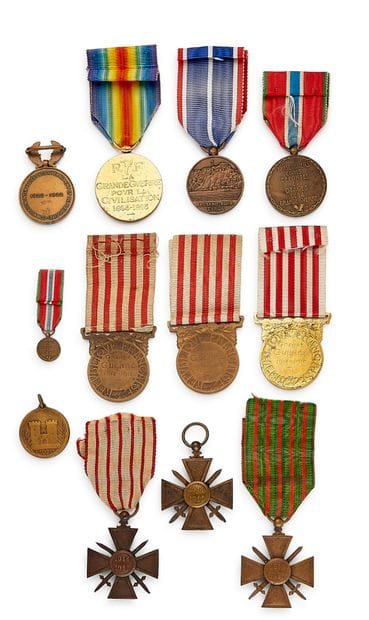 World War I - Set of eleven bronze medals,...