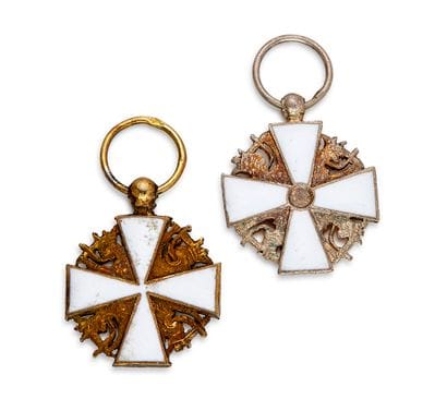 Finland - Order of the Rose, two miniatures:...