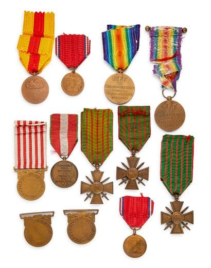World War I - Set of twelve bronze medals,...