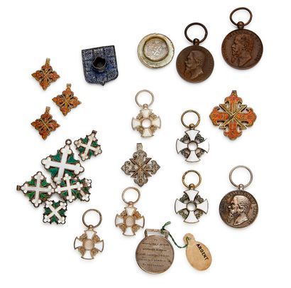 Italy - Set of about twenty miniatures: four...
