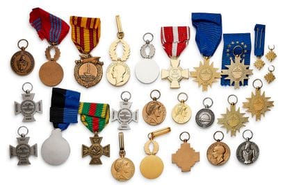France, set of twenty-six medals: one Croix...
