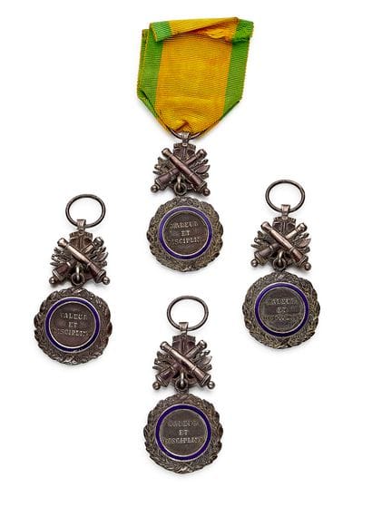 Médaille militaire, IIIe République, lot...