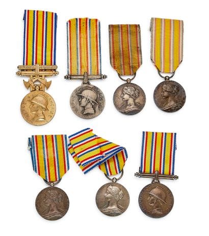 Civil Decorations - Set of seven Fire Department...