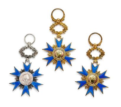 National Order of Merit, set of three stars:...