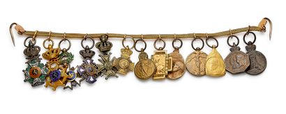 Belgium - World War I, a two-row gold gala...