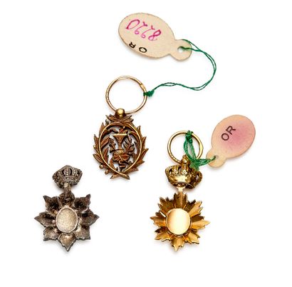 Cambodia - Set of three miniatures: Royal...