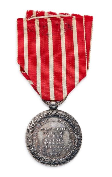 Italian Medal, 2nd type in silver with bar,...