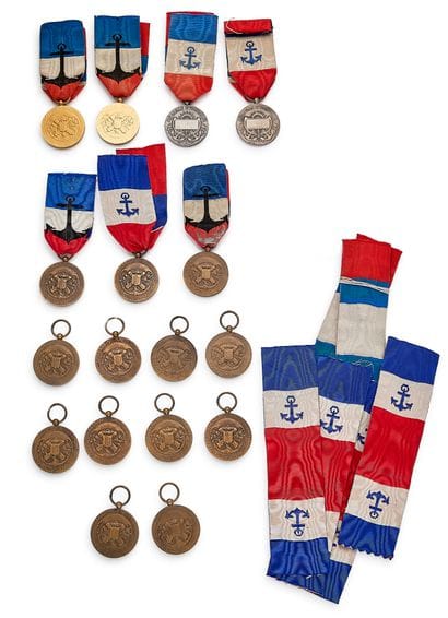 Set of seventeen medals: fifteen Medals of...