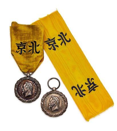 Two Chinese medals by Sacristain, silver,...