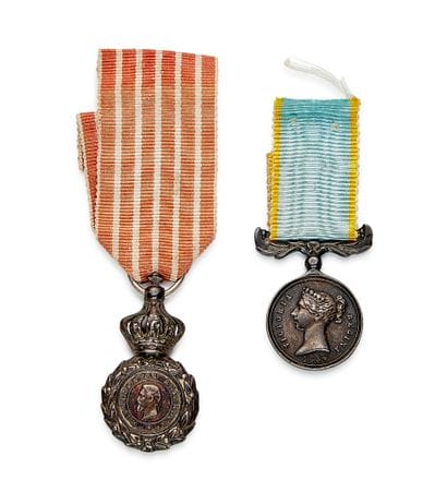 Second Empire - Set of two: an Italian medal,...