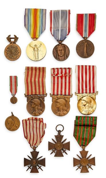 World War I - Set of eleven bronze medals,...