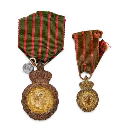 Médaille de Sainte-Hélène, lot de deux médailles,...