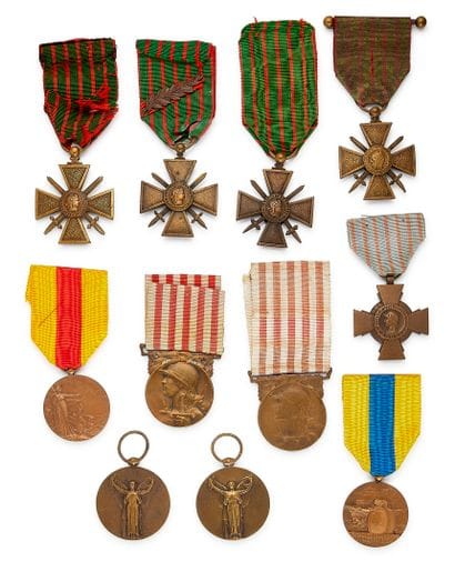 World War I - Set of eleven bronze medals,...