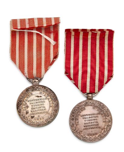 Two Italian medals of the second type, in...