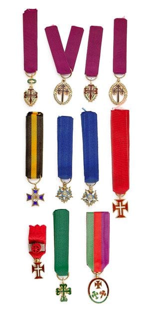 Portugal - Set of eleven vermeil and enamel...