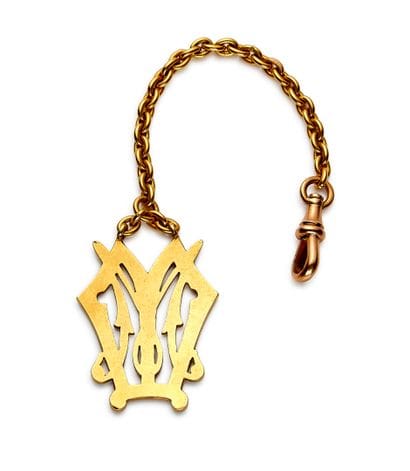 Religiosa - Châtelaine en or, le motif en...
